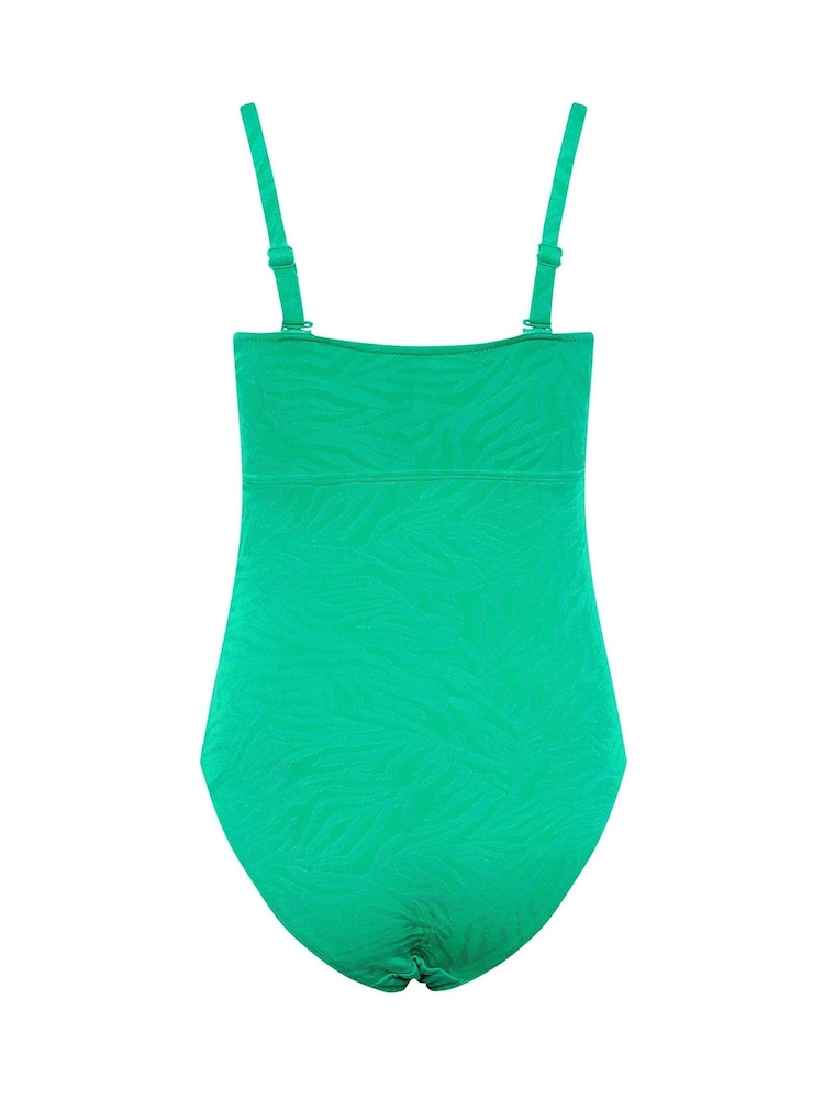 M&Co Green Zebra Textured Swimsuit - Image 7 of 7