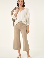 Roman Natural Stretch Denim Culottes - Image 2 of 5