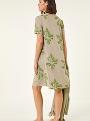 Roman Green Embroidered Floral Dress - Image 3 of 5