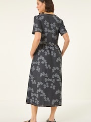 Чорний - Roman Floral Denim Shirt Dress - Image 2 of 5