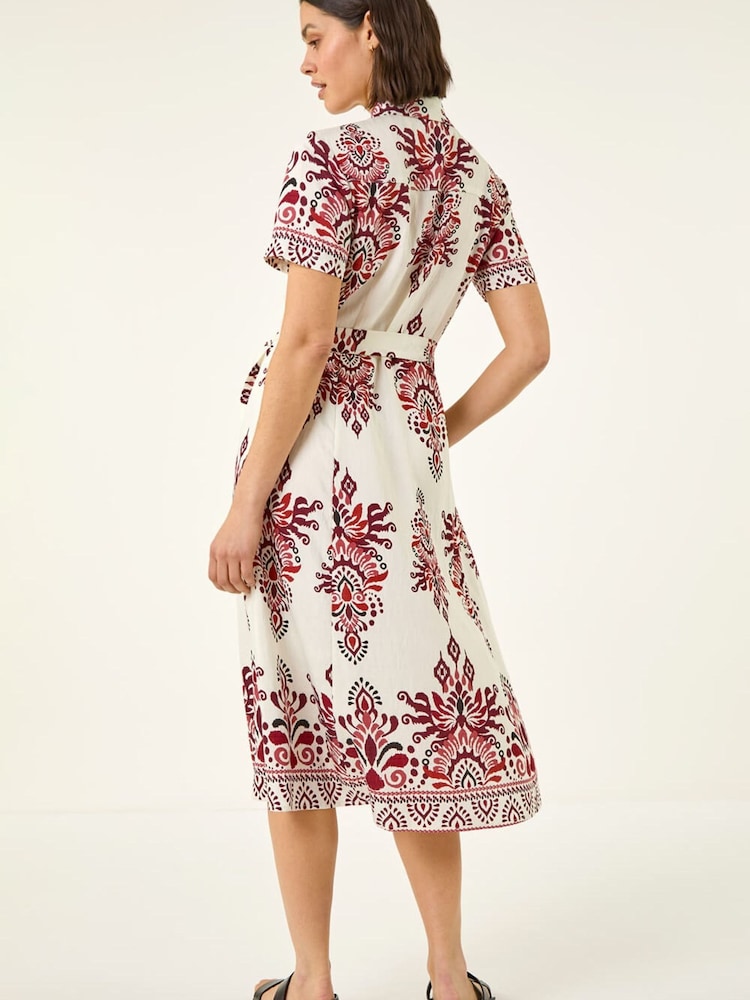 baroque shirt dress Womens Roman White Baroque Shirt Dress US 8