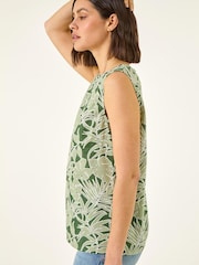 Roman Green Floral Print Vest Top - Image 1 of 5