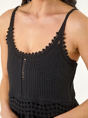 Roman Petite Crochet Trim Maxi Dress - Image 5 of 5