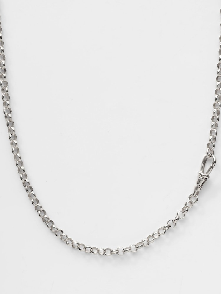 Carrie Elizabeth Silver Albert Vintage Chain Necklace - Image 3 of 3