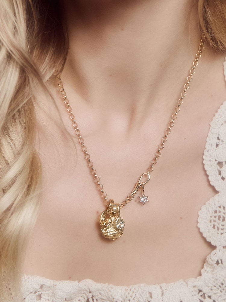 Carrie Elizabeth Gold Albert Vintage Chain Necklace - Image 1 of 3