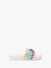 Kurt Geiger London White Meena Eagle Sandals - Image 1 of 4
