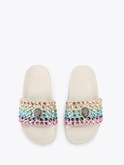 Kurt Geiger London White Meena Eagle Sandals - Image 2 of 4