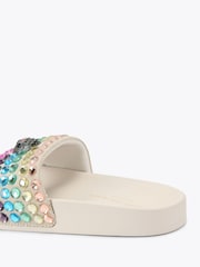 Kurt Geiger London White Meena Eagle Sandals - Image 3 of 4