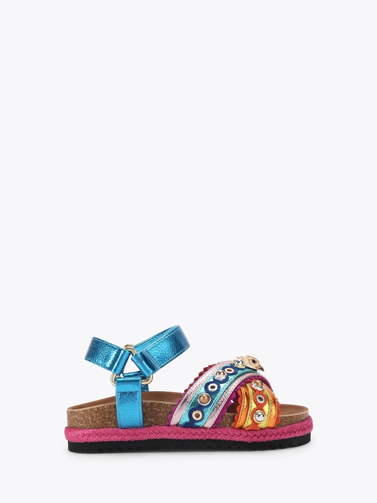 Kurt Geiger London Blue Kensington Espadrill Sandals - Image 1 of 4
