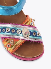 Kurt Geiger London Blue Kensington Espadrill Sandals - Image 4 of 4