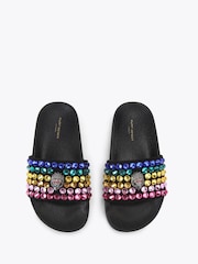 Kurt Geiger London Black Meena Eagle Sandals - Image 2 of 4