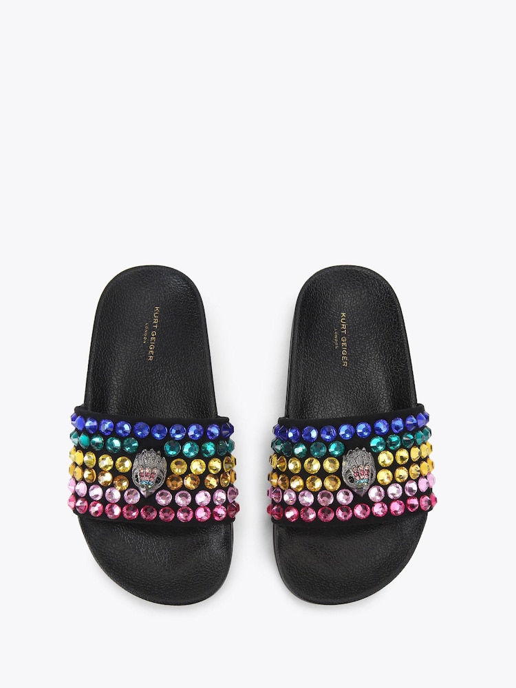 Kurt Geiger London Black Meena Eagle Sandals - Image 2 of 4
