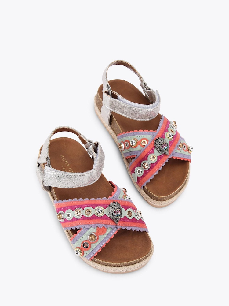 Kurt Geiger London Pink Kensington Espadrill Sandals - Image 2 of 4 Kurt Geiger London Pink Kensington Espadrill Sandals - Image 2 of 4