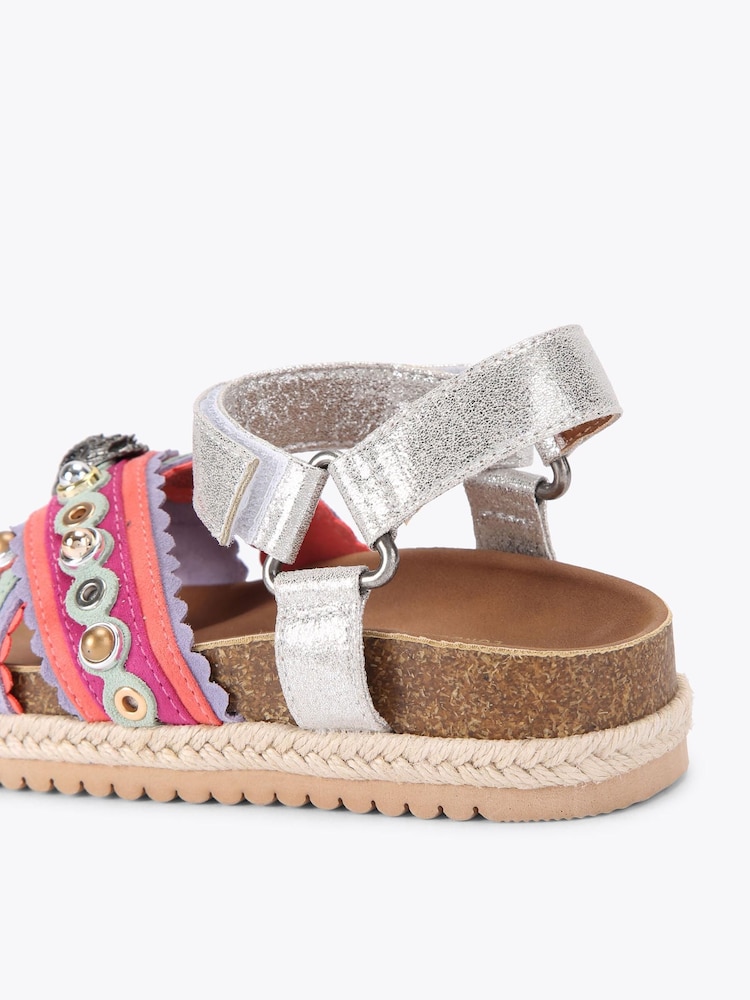 Kurt Geiger London Pink Kensington Espadrill Sandals - Image 4 of 4 Kurt Geiger London Pink Kensington Espadrill Sandals - Image 4 of 4