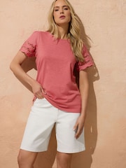 Long Tall Sally White Denim Bermuda Shorts - Image 5 of 6