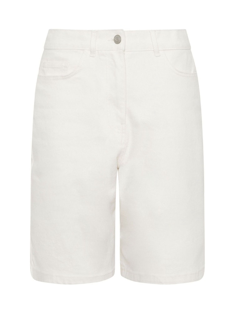 Long Tall Sally White Denim Bermuda Shorts - Image 6 of 6 Long Tall Sally White Denim Bermuda Shorts - Image 6 of 6