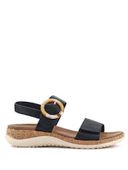 Pavers Black Touch Fasten Platform Sandals - Image 1 of 5