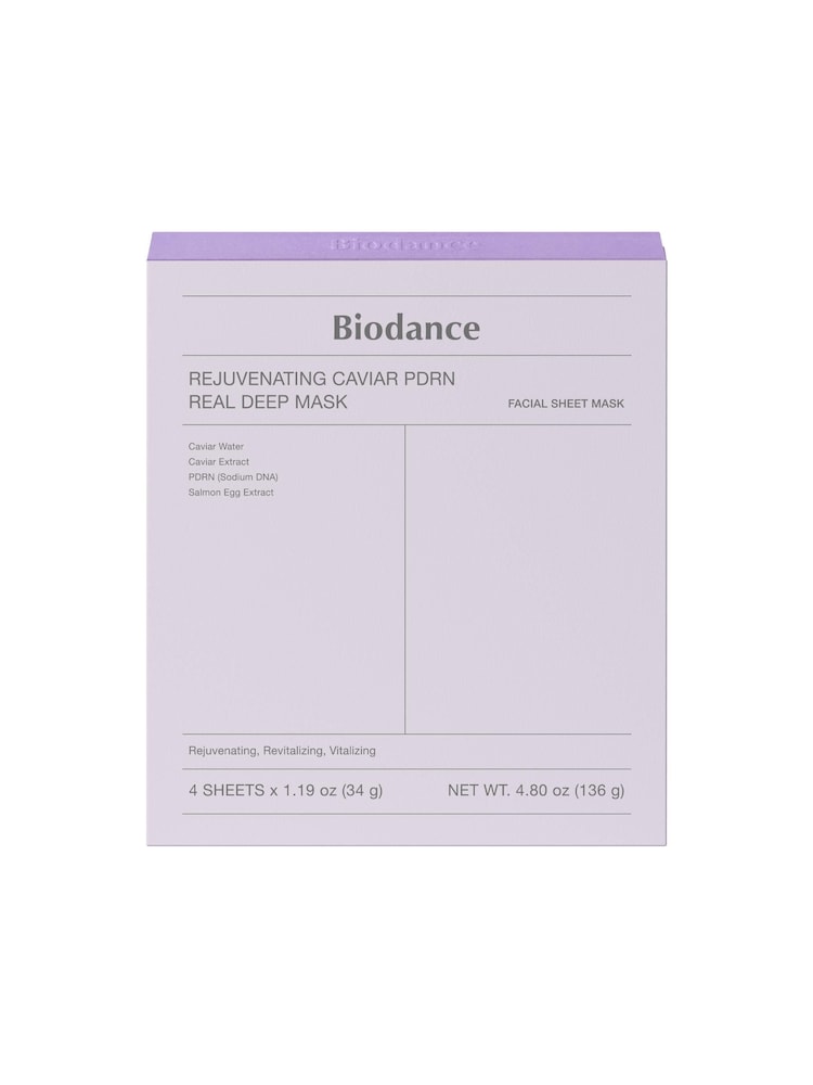 Biodance Rejuvenating Caviar PDRN Real Deep Mask x 4 each - Image 1 of 7 Biodance Rejuvenating Caviar PDRN Real Deep Mask x 4 each - Image 1 of 7