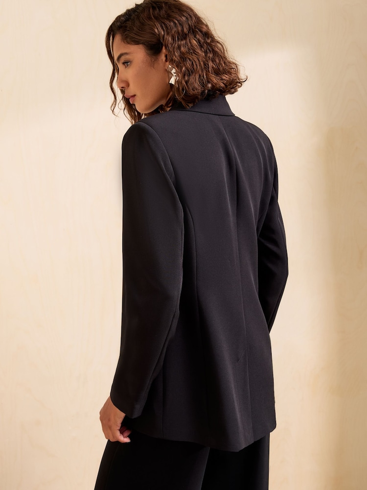 Friends Like These Black Premium Tuxe Single Breasted Blazer - Image 3 of 3