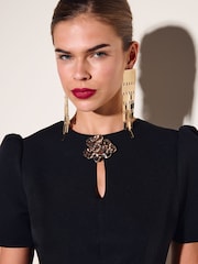 Friends Like These Black Brooch Mini Dress - Image 2 of 5