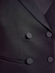 Friends Like These X Mollie King Black Premium Tuxe Halter Neck Waistcoat - Image 5 of 5