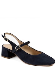 Jones Bootmaker Blue Yamila Leather Slingback Mary Janes - Image 3 of 6