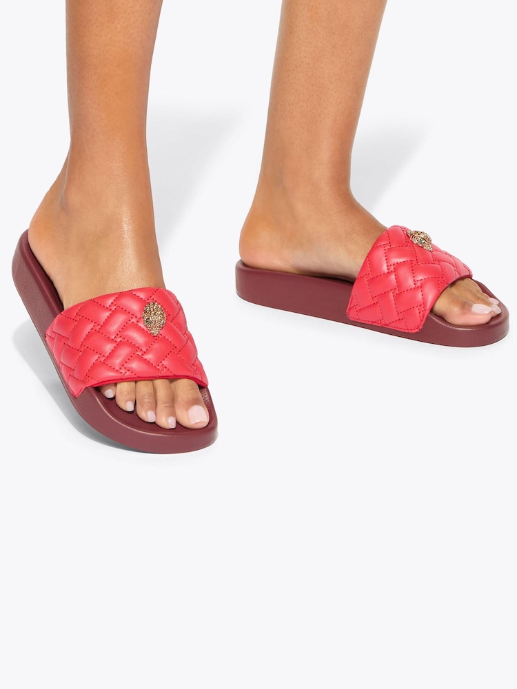 Kurt Geiger London Red Meena Eagle Sandals - Image 2 of 5 Kurt Geiger London Red Meena Eagle Sandals - Image 2 of 5