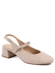 Jones Bootmaker Cream Yamila Leather Slingback Mary Janes - Image 3 of 6