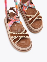 Kurt Geiger London Nude Orson Cross Scarf Sandals - Image 3 of 5