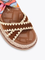 Kurt Geiger London Nude Orson Cross Scarf Sandals - Image 4 of 5