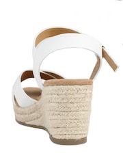 Pavers White Wide Fit Espadrille Wedge Sandals - Image 3 of 5