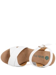 Pavers White Wide Fit Espadrille Wedge Sandals - Image 4 of 5