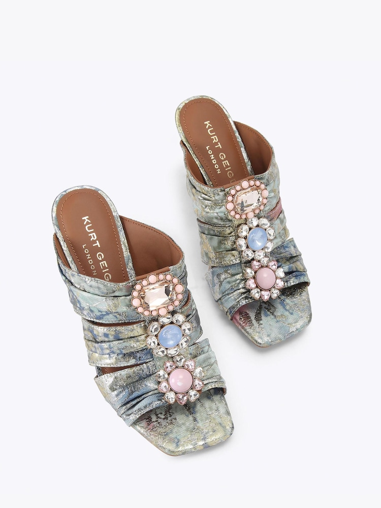 Kurt Geiger London Pink Kensington Soft Bow Mule Sandals - Image 5 of 5