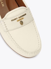Kurt Geiger London White Greenwich Moccasin Shoes - Image 3 of 4