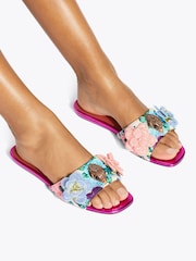 Kurt Geiger London Pink Kensington Flat Sandals - Image 1 of 5