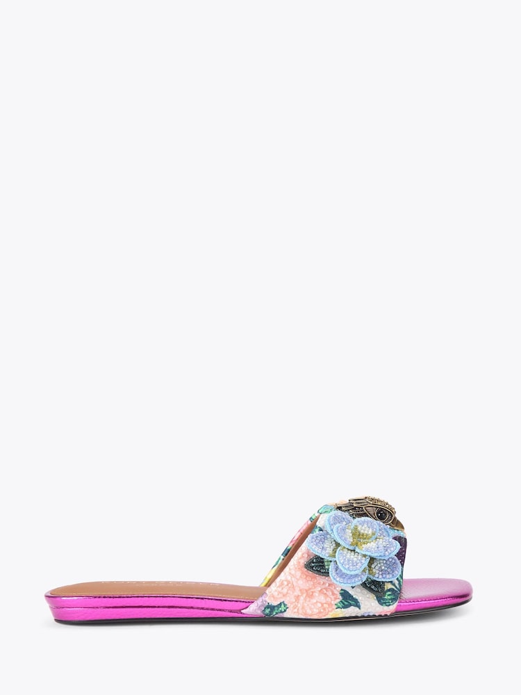 Kurt Geiger London Pink Kensington Flat Sandals - Image 2 of 5
