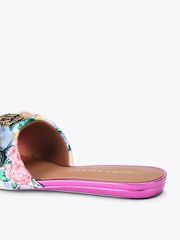Kurt Geiger London Pink Kensington Flat Sandals - Image 4 of 5