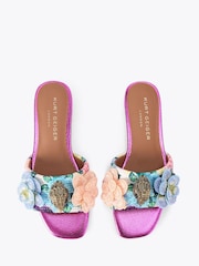 Kurt Geiger London Pink Kensington Flat Sandals - Image 5 of 5