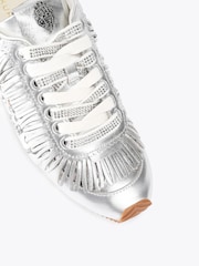 Kurt Geiger London Silver Islington Bow Trainers - Image 4 of 5