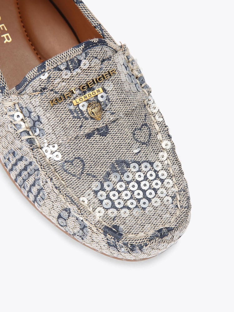 Kurt Geiger London Blue Greenwich Moccasin Shoes - Image 4 of 4