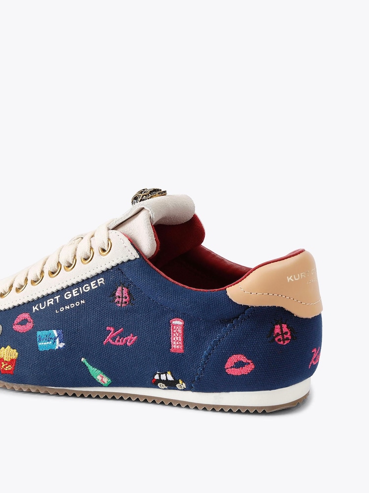 Kurt Geiger London Blue Islington Trainers - Image 2 of 4