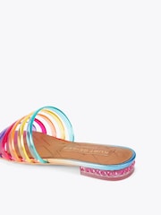 Kurt Geiger London Pink Jelly Strap Mule Sandals - Image 4 of 5