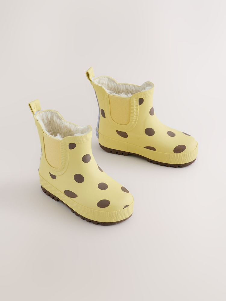 Yellow Polka Dot Chelsea Wellies - Image 1 of 5 Yellow Polka Dot Chelsea Wellies - Image 1 of 5