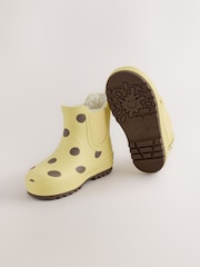 Yellow Polka Dot Chelsea Wellies - Image 3 of 5
