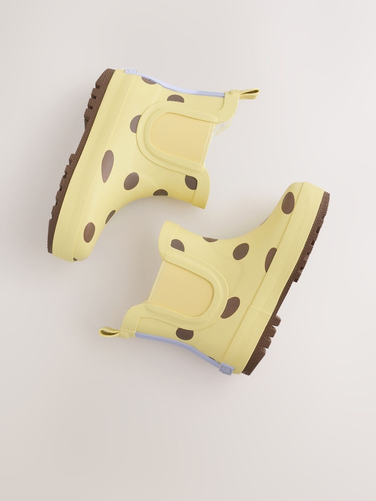 Yellow Polka Dot Chelsea Wellies - Image 5 of 5 Yellow Polka Dot Chelsea Wellies - Image 5 of 5