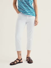 Seasalt Cornwall White Albert Quay Crop Trousers - Image 1 of 6