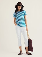 Seasalt Cornwall White Albert Quay Crop Trousers - Image 3 of 6