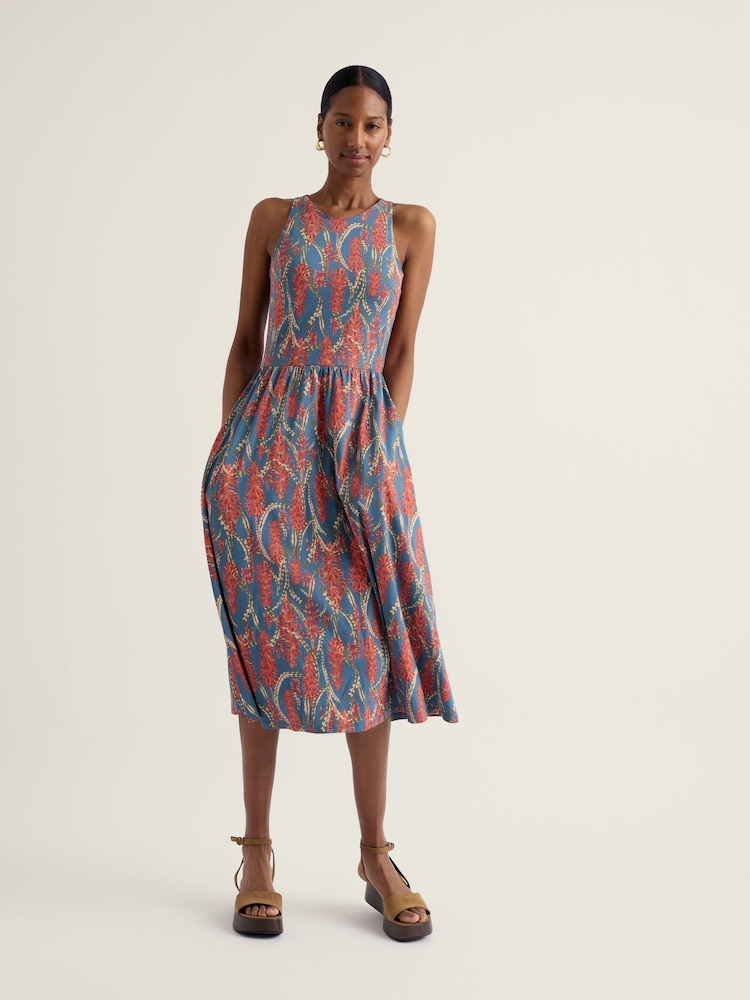 Seasalt Cornwall Blue Petite Porthmeor Wave Dress - Image 1 of 5 Seasalt Cornwall Blue Petite Porthmeor Wave Dress - Image 1 of 5