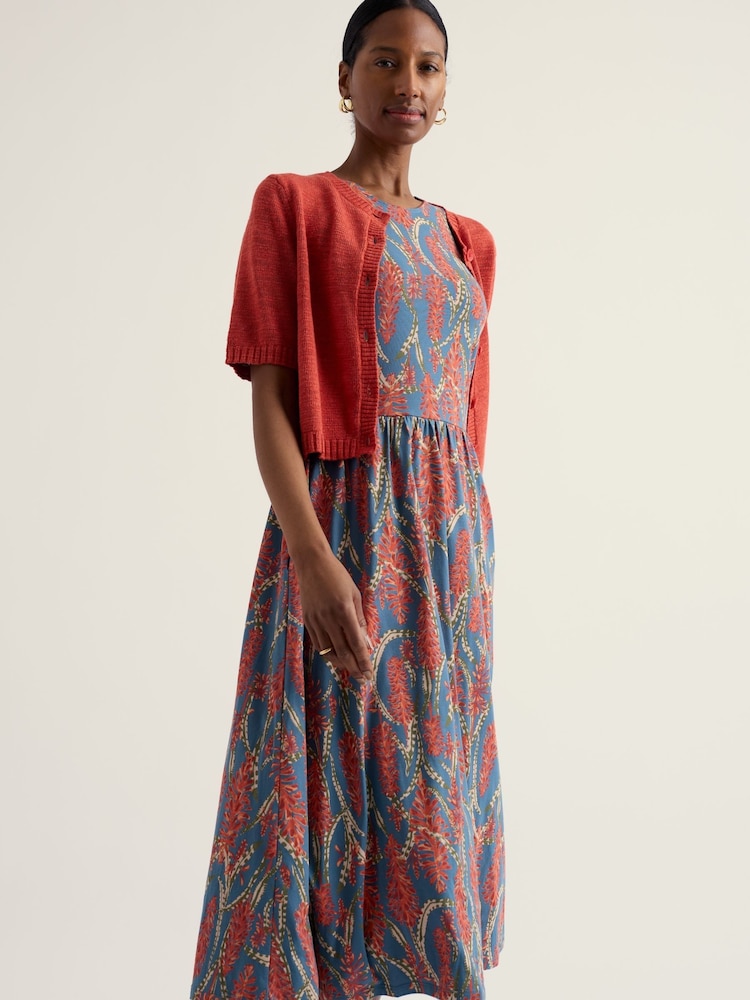 Seasalt Cornwall Blue Petite Porthmeor Wave Dress - Image 2 of 5 Seasalt Cornwall Blue Petite Porthmeor Wave Dress - Image 2 of 5