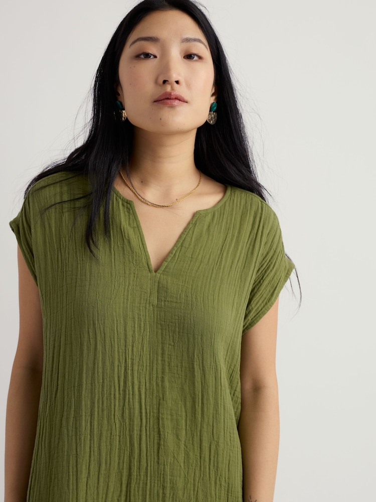 Seasalt Cornwall Green Petite Sand Patterns Dress - Image 2 of 5 Seasalt Cornwall Green Petite Sand Patterns Dress - Image 2 of 5